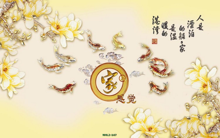 Hoa ngọc lan cá chép 3D MHL2-147